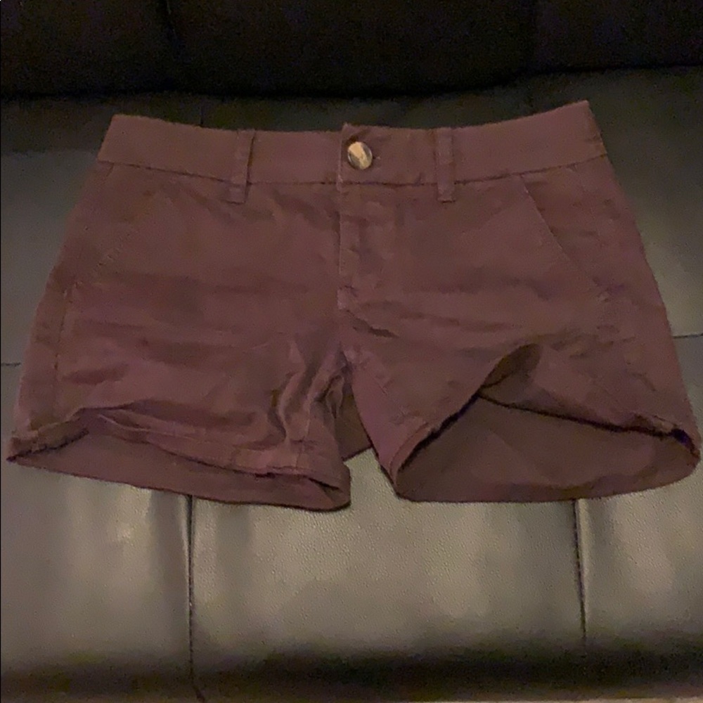 Burgundy shorts